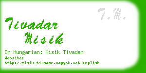 tivadar misik business card